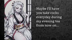 [FayGrey] [Roleplay Daki whores you out to horny men for her amusement] (Joi AnalDestruction ThroatFuck Humiliation Degradation Sissification Chastity)