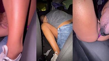 Hotwife deixa corno manso no carro vai caçar comedor sozinha e volta com um desconhecido que mete no pêlo e deixa cheia deleite pro marido limpar
