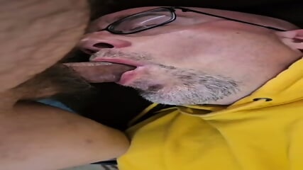 Submissive gay facefucking