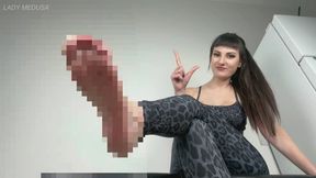 Only good boys can see and cum for my soles - ruined pixel feet JOI + sock removal