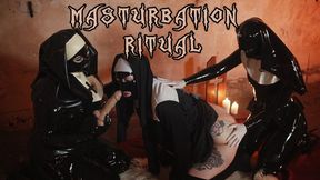 Masturbation ritual with latex Nuns