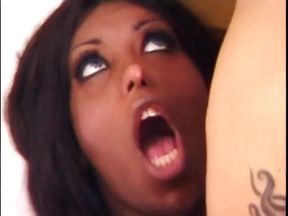 Chocolate tranny with a huge cock wants to fuck tight ass is dude