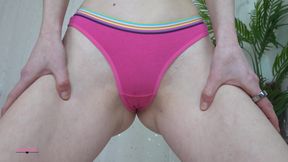 Peeing and Masturbating in My Thong