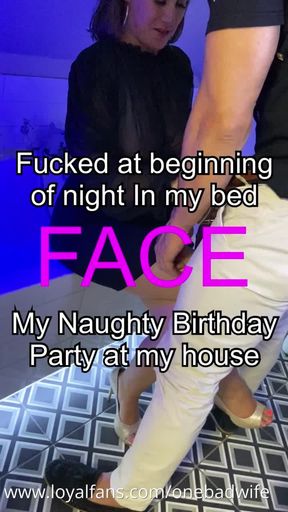 Fucked by stranger in marital bed at my party