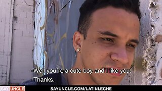 Latinleche: straight latino gets paid for threesome with hung otter and first time bareback orgy