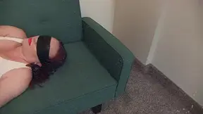 Blindfolded Submission: Curvy Redhead Teased on Command