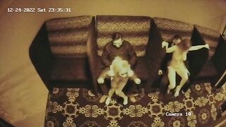 Strippers dance in the semi private room