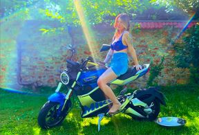 Motorcycle Pussy Rub Wet Tease &amp; Orgasm