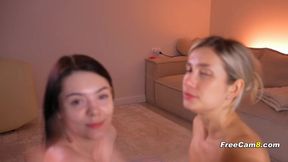 Dripping Wet Lesbians Grinding in a Frantic Scissor Fuck