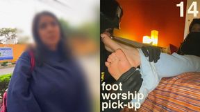 Barely Legal Cutie Is Picked Up While On Her Way Back Home To Have Her Tender Toes Slobbered On & Feet Licked Passionately - Foot Worship Pick Up 14 - 720P