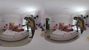 Lana Wolf's Surprise Threesome, Boyfriend and Friend Fuck Her Raw!