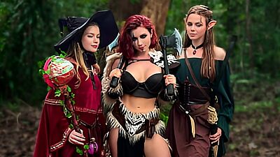 Porno D&D World - Sweetie Fox, Diana Rider and ArinaFox in Sex Adventure