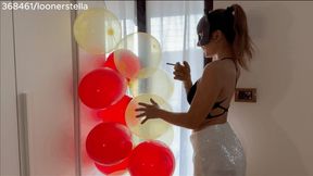 You gf smoke and popping ballons with cigarettes