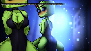 Minecraft Horny Craft #2 Creeper Girl big boobs Cosplay at night