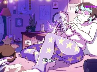 Coarse Night with my Perv Girlfriend, Taut Snatch is Destroyed - Hentai Sex Parody - ENG SUB