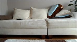 Lazy dangling on couch