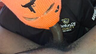 Security Guard Deep-throats BIG BLACK COCK