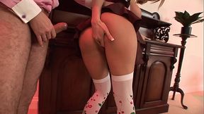 A maid doggy style to take a big hard cock