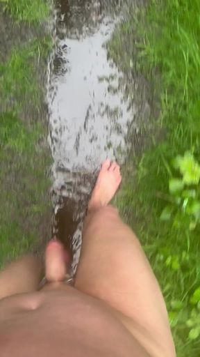 Epic moment from "Left clothes and cum after a long walk naked"