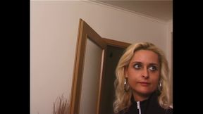 Slutty MILF Strips and Gives a Blowjob