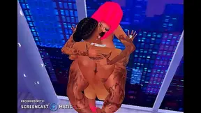 Ebony Anime Goddess Returns for Rough Big-Cock Action & Juicy Creampie