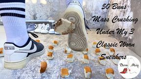 50 Buns Crushing Under 3 Classic Worn Sneakers by Chinese Girl Dom May