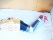 Selfbondage practice - comfy hogtie