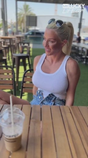 Meeting The Beautiful Blonde Sienna Day In Barcelona