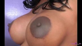 Three black beauties ride and suck in steamy cowgirl trio