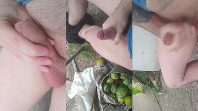 Thick Ukrainian dick bursts after five days of soaked solo strokes