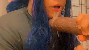the blue-haired goddess & her perfect mouth
