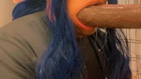 the blue-haired goddess & her perfect mouth