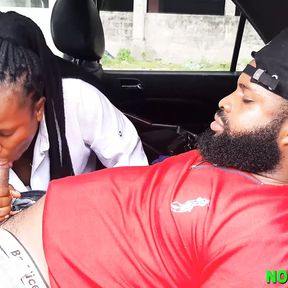 Ladygold Africa Had a Good Time With Popular Nigerian Porn Star Krissyjoh Chris in The Car