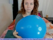 Inflation Fantasy Blowing Bubble Gum and Balloons