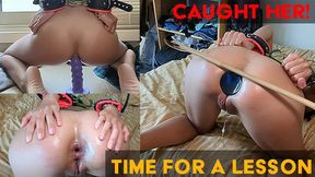 Caught her stealing    Now she's my sex slave till she pays up  Ruining her poor ass&#x1F351;