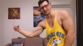 Flexing My Biceps Really Hard, Showing My Sweaty Armpits