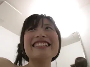 Sexy amateur babe Nozomi Kitano, sucks and fucks on the sofa