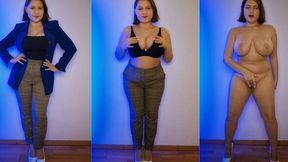 Your Wet Fantasy: Co-worker's Lusty Striptease & Seductive Bend Over