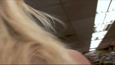 Before long, they look like a couple pros, sharing a single, extra long dildo!