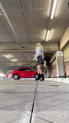 Having fun in the car park