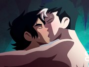 Two jock buddies frotting each other until they cum together