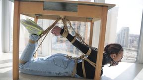 Sofi_ Bondage on the balcony in catsuit_ Part 3_ Untied