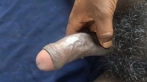 Man Cumshots Bush Hairs Around Dick, Pink Head, Black Dick, Sexy Hotdesi