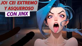League of Legends Jinx dominates with extreme JOI and foot fetish