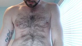 Hairy Model, Nicky Plays with His Dick