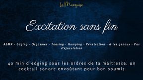 French mistress teases with dirty talk and ASMR blowjob