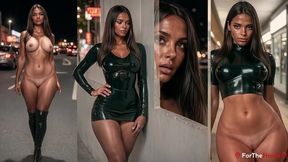a hot, tanned brazilian girl on the high heels and dressed in latex asked an orc to give her a lift home from the nightclub...to show her gratitude, she let him fuck her in every hole!! [ai]