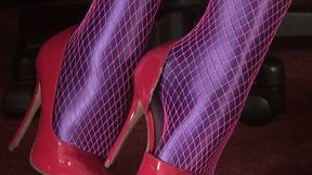Fetish Art - Mistress Displays Pure Fetish Art Wearing Pink Fishnets