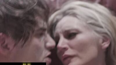 FAMILY SINNERS - Blonde MILF Sensually Kisses Her Stepson Before Riding His Cock On The Couch