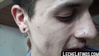 LecheLatinos.com - Cute Latino's first taste of cum after a raw dick pounding turns h